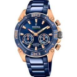 Festina Herrenuhr Chrono Bike F20549/1 Armbanduhr Edelstahl blau UF20549/1