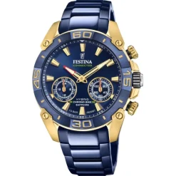 Festina Herrenuhr Chrono Bike F20547/1 Armbanduhr Edelstahl blau UF20547/1