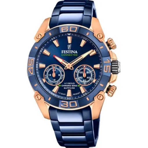 Festina Herrenuhr Chrono Bike F20549/1 Armbanduhr Edelstahl blau UF20549/1