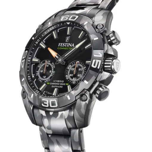Festina Herrenuhr Chrono Bike Armbanduhr Edelstahl grau schwarz UF20545/1