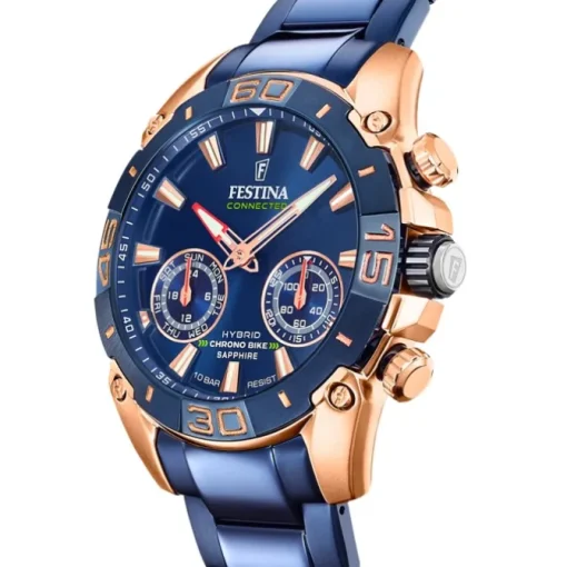 Festina Herrenuhr Chrono Bike F20549/1 Armbanduhr Edelstahl blau UF20549/1