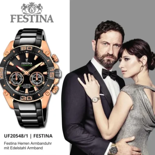 Festina Herrenuhr Chrono Bike F20548/1 Armbanduhr Edelstahl schwarz UF20548/1
