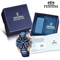 Festina Herrenuhr Chrono Bike F20549/1 Armbanduhr Edelstahl blau UF20549/1