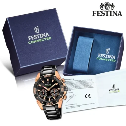 Festina Herrenuhr Chrono Bike F20548/1 Armbanduhr Edelstahl schwarz UF20548/1