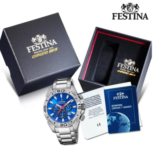 Festina Herrenuhr Chrono Bike F20543/2 Armbanduhr Edelstahl silber UF20543/2