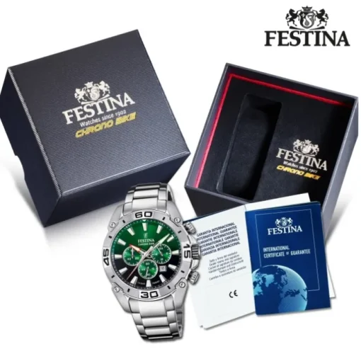 Festina Herrenuhr Chrono Bike F20543/3 Armbanduhr Edelstahl silber UF20543/3