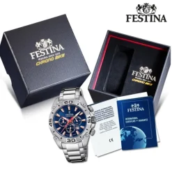 Festina Herrenuhr Chrono Bike F20543/4 Armbanduhr Edelstahl silber UF20543/4