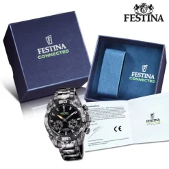 Festina Herrenuhr Chrono Bike Armbanduhr Edelstahl grau schwarz UF20545/1