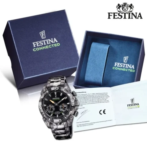 Festina Herrenuhr Chrono Bike Armbanduhr Edelstahl grau schwarz UF20545/1