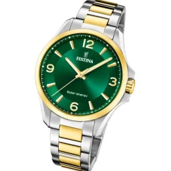 Festina Herrenuhr Edelstahl silber gold Festina Solar Energy Solaruhr UF20657/3