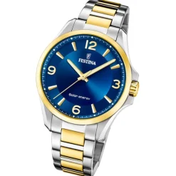 Festina Herrenuhr Edelstahl silber gold Festina Solar Energy Solaruhr UF20657/4