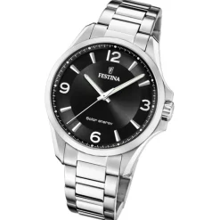 Festina Herrenuhr Edelstahl silber Festina Solar Energy Solaruhr UF20656/4
