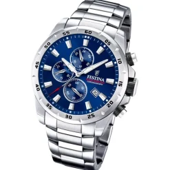 Festina Herrenuhr Edelstahl silber Festina Chronograph Armbanduhr UF20463/2