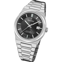 Festina Herrenuhr Edelstahl silber Festina Swiss made Armbanduhr UF20034/4