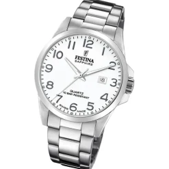 Festina Herrenuhr Edelstahl silber Festina Swiss Made Armbanduhr UF20024/1
