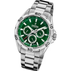 Festina Herrenuhr Edelstahl silber Festina Multifunktion Armbanduhr UF20623/3