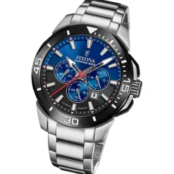 Festina Herrenuhr Edelstahl silber Festina Chrono bike Armbanduhr UF20641/C