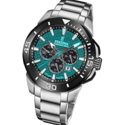 Festina Herrenuhr Edelstahl silber Festina Chrono Bike Armbanduhr UF20641/3