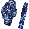 Festina Herrenuhr Edelstahl blau Festina Chrono Bike Armbanduhr UF20643/1