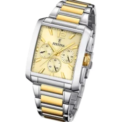 Festina Herrenuhr Edelstahl silber gold Chronograph Armbanduhr UF20637/2