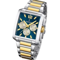Festina Herrenuhr Edelstahl silber gold Chronograph Armbanduhr UF20637/6