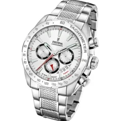 Festina Herrenuhr Edelstahl silber Timeless Chronograph Armbanduhr UF20668/1