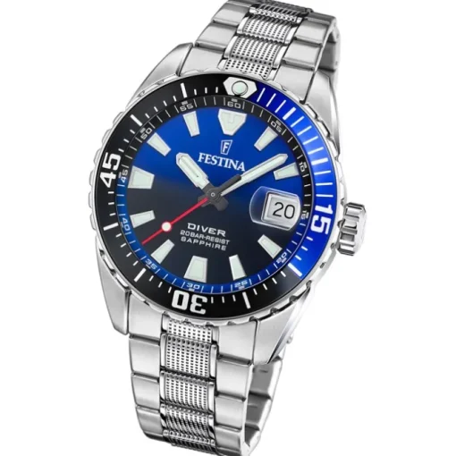 Festina Herrenuhr Edelstahl silber Festina The Originals Armbanduhr UF20669/5