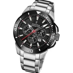 Festina Herrenuhr Edelstahl silber Festina Chrono bike Armbanduhr UF20641/D