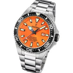 Festina Herrenuhr Edelstahl silber Festina The Originals Armbanduhr UF20663/4