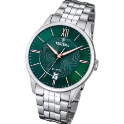 Festina Herrenuhr Edelstahl silber Festina Klassik Armbanduhr UF20425/7