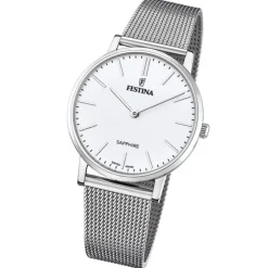 Festina Herrenuhr Edelstahl silber Festina Swiss Made Armbanduhr UF20014/1