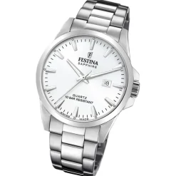 Festina Herrenuhr Edelstahl silber Festina Swiss Made Armbanduhr UF20024/2