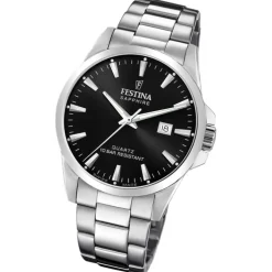 Festina Herrenuhr Edelstahl silber Festina Swiss Made Armbanduhr UF20024/4