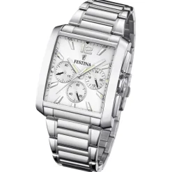 Festina Herrenuhr Edelstahl silber Timeless Chronograph Armbanduhr UF20635/1