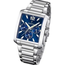 Festina Herrenuhr Edelstahl silber Timeless Chronograph Armbanduhr UF20635/2