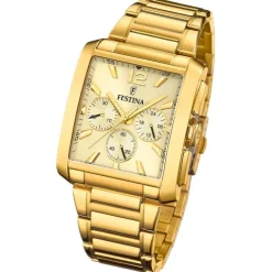 Festina Herrenuhr Edelstahl gold Timeless Chronograph Armbanduhr UF20638/2