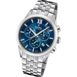 Festina Herrenuhr Edelstahl silber Festina Swiss made Armbanduhr UF20040/2