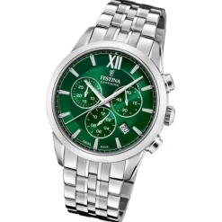 Festina Herrenuhr Edelstahl silber Festina Swiss made Armbanduhr UF20040/3