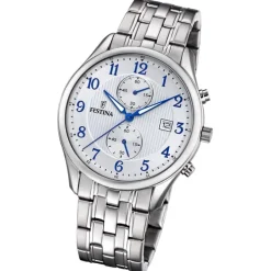 Festina Herrenuhr Edelstahl Festina Timeless Chronograph Armbanduhr UF6854/A