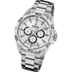 Festina Herrenuhr Edelstahl silber Festina Multifunktion Armbanduhr UF20623/1