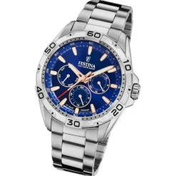 Festina Herrenuhr Edelstahl silber Festina Multifunktion Armbanduhr UF20623/2