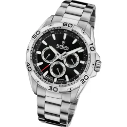 Festina Herrenuhr Edelstahl silber Festina Multifunktion Armbanduhr UF20623/4
