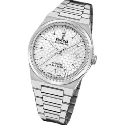 Festina Herrenuhr Edelstahl silber Festina Swiss made Armbanduhr UF20028/1