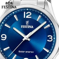 Festina Herrenuhr Edelstahl silber Festina Solar Energy Solaruhr UF20656/2