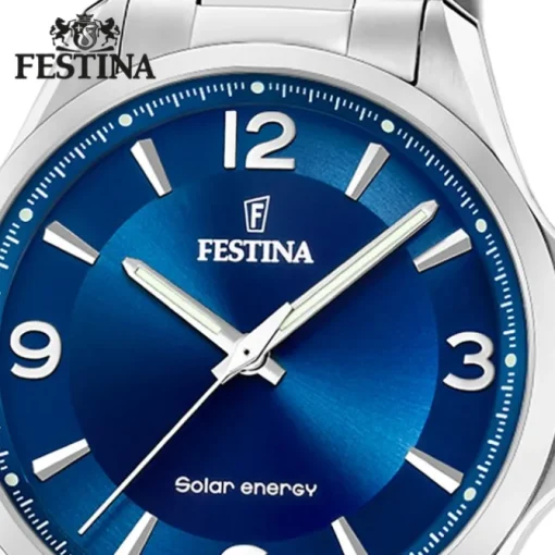 Festina Herrenuhr Edelstahl silber Festina Solar Energy Solaruhr UF20656/2