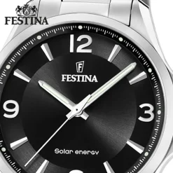 Festina Herrenuhr Edelstahl silber Festina Solar Energy Solaruhr UF20656/4