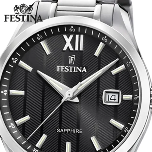 Festina Herrenuhr Edelstahl silber Festina Swiss made Armbanduhr UF20026/4