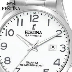 Festina Herrenuhr Edelstahl silber Festina Swiss Made Armbanduhr UF20024/1