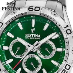 Festina Herrenuhr Edelstahl silber Festina Multifunktion Armbanduhr UF20623/3