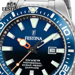 Festina Herrenuhr Edelstahl silber Festina The Originals Armbanduhr UF20663/1
